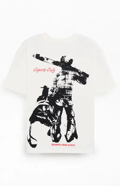 Diamond Cross Ranch Men's Ski Club T-shirt In White