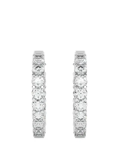 Diamond Essentials Diamond Hoop Earrings In Metallic