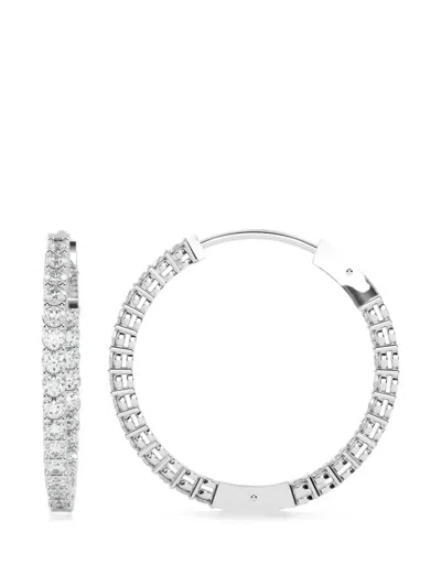 Diamond Essentials Diamond Hoop Earrings In Metallic