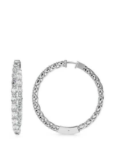 Diamond Essentials Diamond Hoop Earrings In Metallic