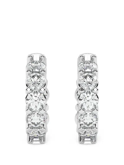 Diamond Essentials Diamond Hoop Earrings In Metallic