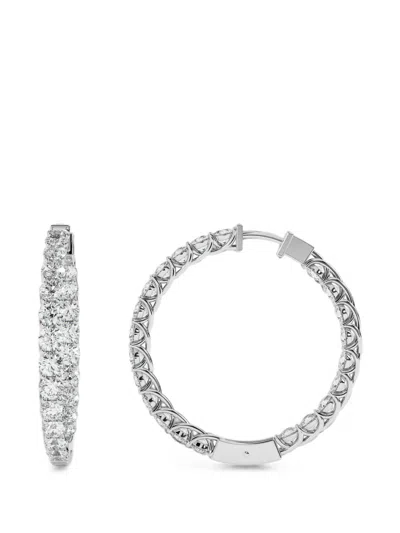 Diamond Essentials Diamond Hoop Earrings In Metallic
