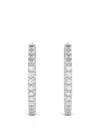 Diamond Essentials Diamond Hoop Earrings In Silver