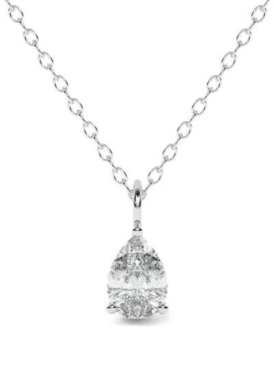 Diamond Essentials Diamond Pear-cut Necklace In Silver