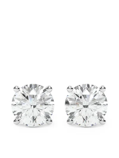 Diamond Essentials Diamond Solitaire Earrings In Metallic
