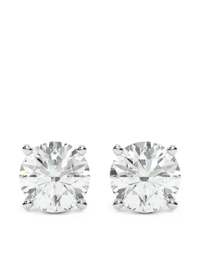 Diamond Essentials Diamond Solitaire Earrings In Metallic