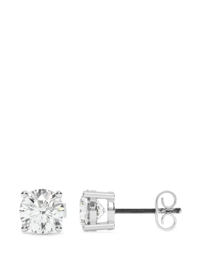 Diamond Essentials Diamond Solitaire Earrings In Metallic