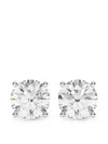Diamond Essentials Diamond Solitaire Earrings In Silver
