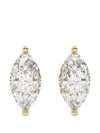 Diamond Essentials Diamond Solitaire Earrings In Silver