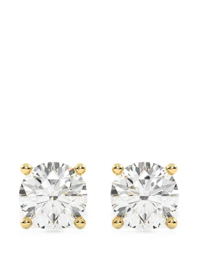 Diamond Essentials Diamond Solitaire Earrings In Silver