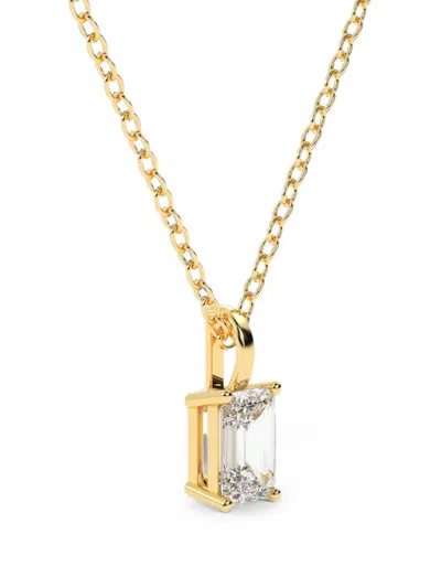 Diamond Essentials Diamond Solitaire Necklace In Gray