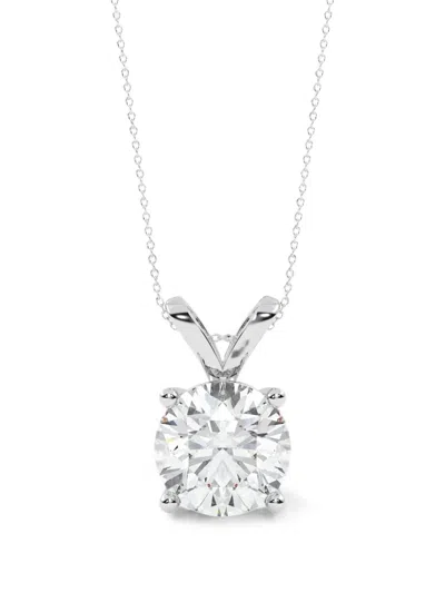 Diamond Essentials Diamond Solitaire Necklace In Metallic