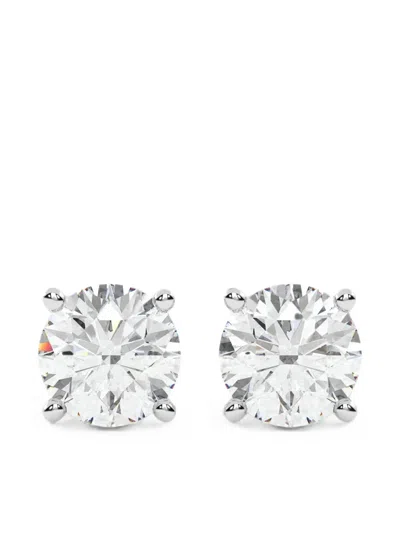Diamond Essentials Diamond Stud Earrings In Metallic