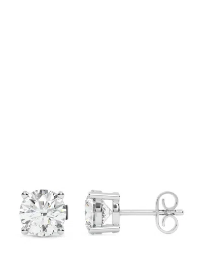 Diamond Essentials Diamond Stud Earrings In Metallic