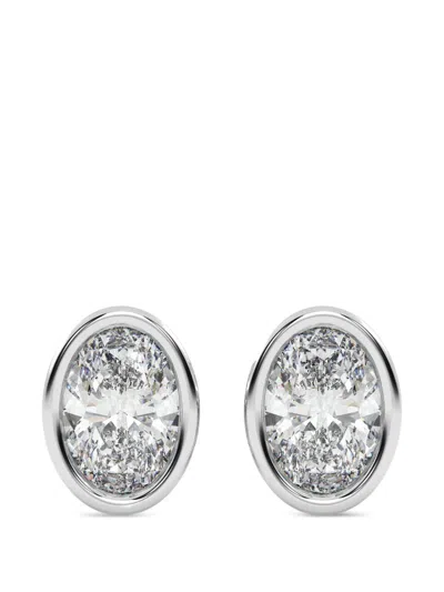 Diamond Essentials Diamond Stud Earrings In Metallic