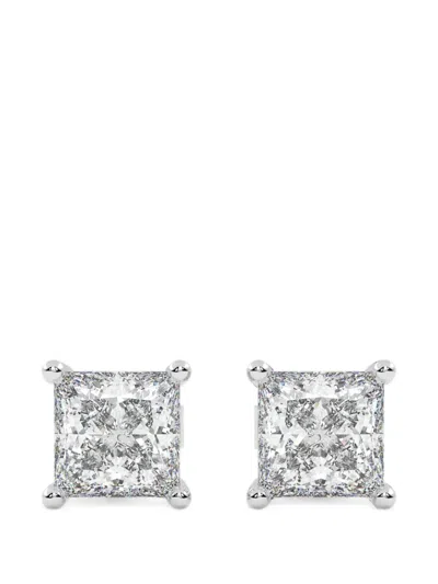 Diamond Essentials Diamond Stud Earrings In Silver