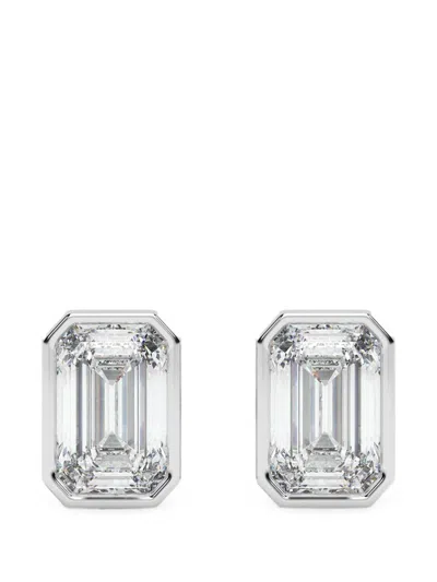 Diamond Essentials Diamond Stud Earrings In Silver
