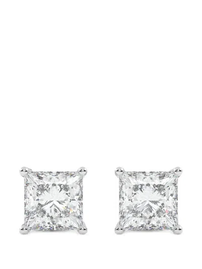Diamond Essentials Diamond Stud Earrings In Silver