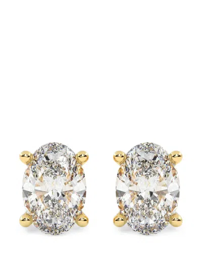 Diamond Essentials Diamond Stud Earrings In Silver