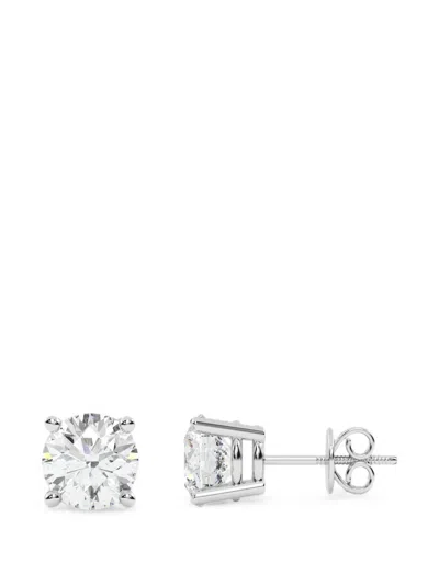 Diamond Essentials Diamond Stud Earrings In Silver