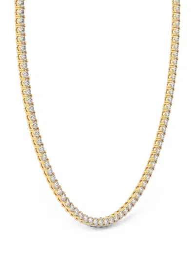 Diamond Essentials Diamond Tennis Necklace In Gold