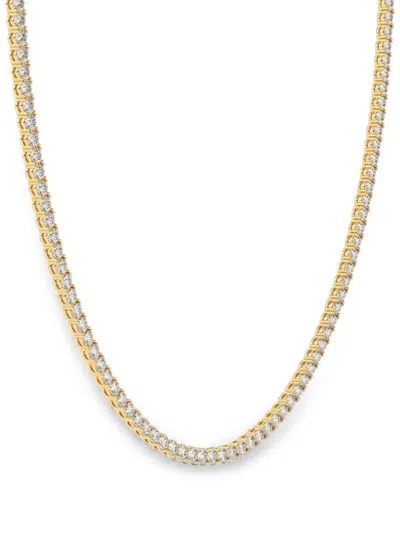 Diamond Essentials Diamond Tennis Necklace In Gold