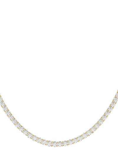 Diamond Essentials Diamond Tennis Necklace In Silver