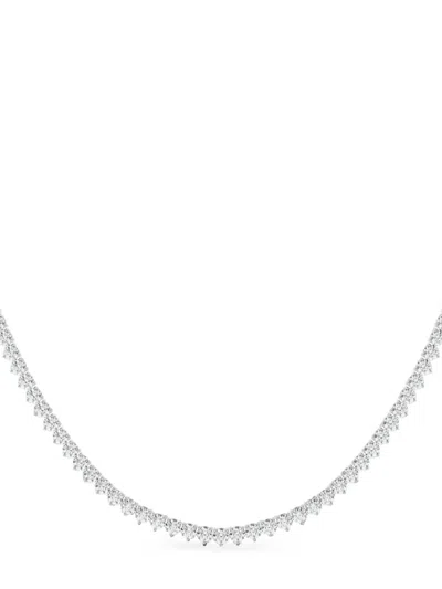 Diamond Essentials Diamond Tennis Necklace In Silver