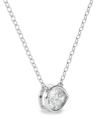 Diamond Essentials Diamond-pendant Necklace In Gray
