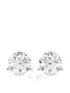 Diamond Essentials Diamond-solitaire Earrings In Silver