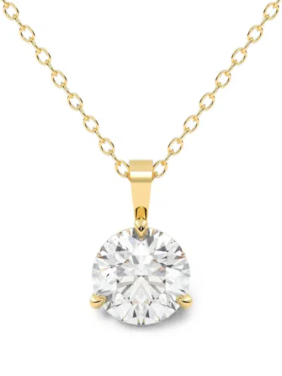 Diamond Essentials Diamond-solitaire Necklace In Gold