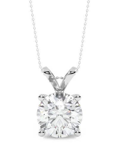 Diamond Essentials Diamond-solitaire Necklace In Metallic