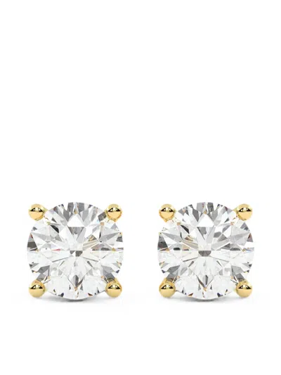 Diamond Essentials Diamond-solitaire Stud Earrings In Silver