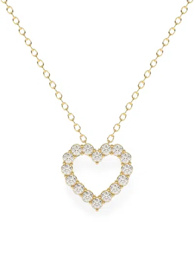 Diamond Essentials Heart Diamond Necklace In Gold
