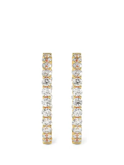 Diamond Essentials Hoop-design Diamond Earrings In Gold