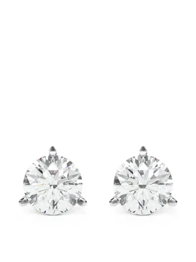 Diamond Essentials Lab-grown Diamond Earrings In Silver