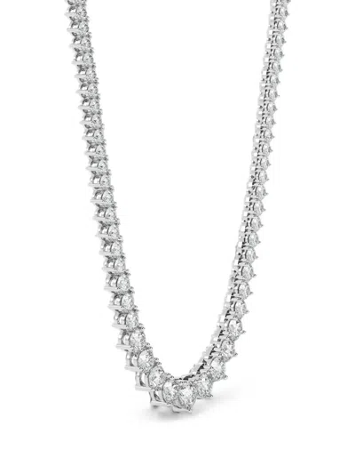 Diamond Essentials Lab-grown Diamond Graduated Necklace In Metallic