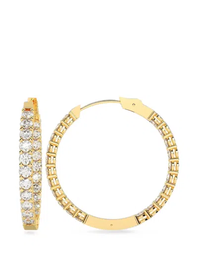 Diamond Essentials Lab-grown Diamond Hoop Earrings In Gold