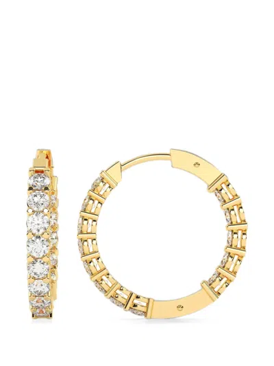 Diamond Essentials Lab-grown Diamond Hoop Earrings In Gold