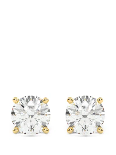 Diamond Essentials Lab-grown Diamond Solitaire Earrings In Gold