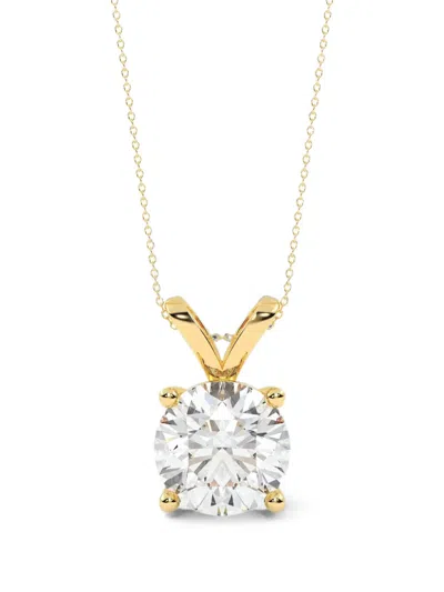Diamond Essentials Lab-grown Diamond Solitaire Necklace In Gold