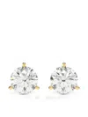 Diamond Essentials Lab-grown Diamond Solitaire Stud Earrings In Silver