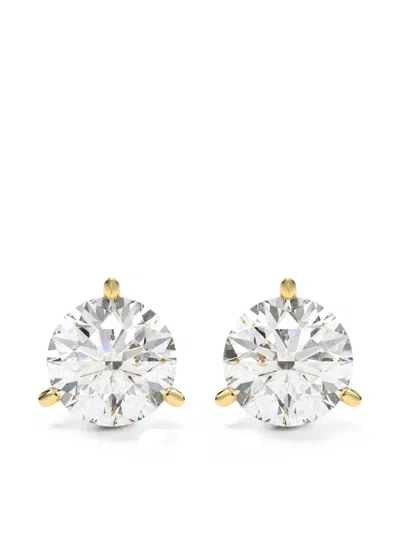 Diamond Essentials Lab-grown Diamond Solitaire Stud Earrings In Silver