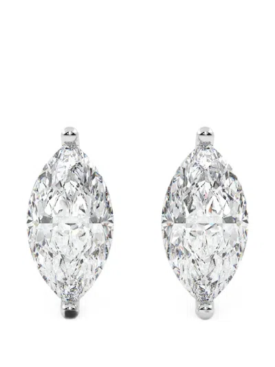 Diamond Essentials Laboratory-grown Diamond Earrings In Silver