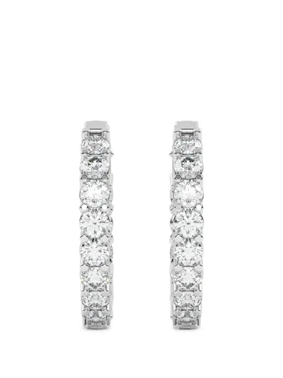Diamond Essentials Laboratory-grown Diamond Earrings In Silver
