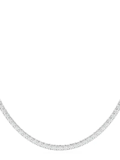 Diamond Essentials Laboratory-grown Diamond Tennis Necklace In Metallic