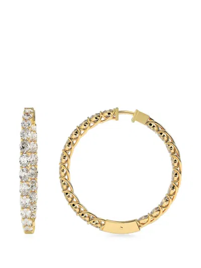 Diamond Essentials Lucida Diamond Hoop Earrings In Gold