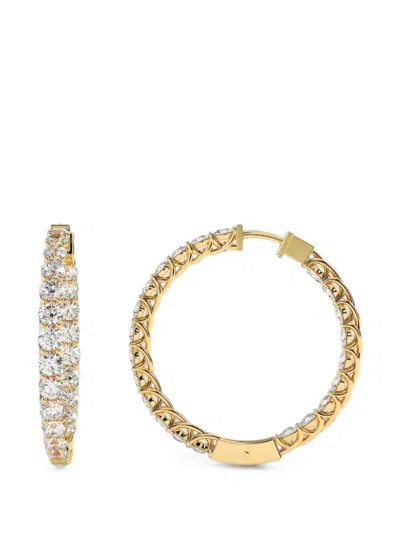 Diamond Essentials Lucida Diamond Hoop Earrings In Gold