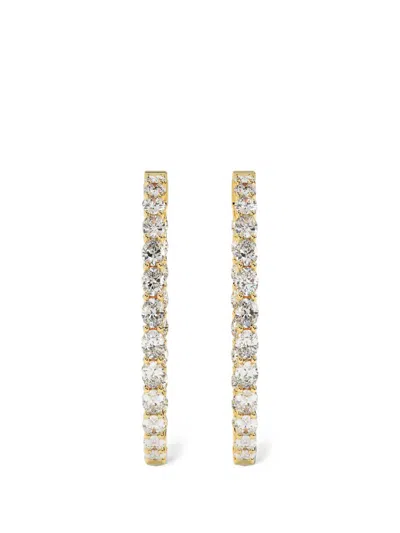 Diamond Essentials Lucida Hoop-design Diamond Earrings In Gold
