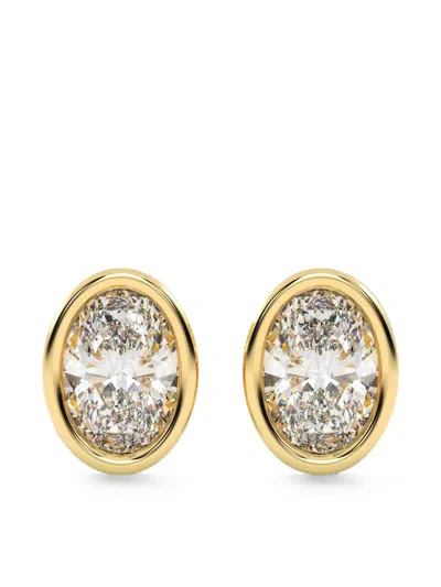 Diamond Essentials Oval-shape Diamond Earrings In Gold